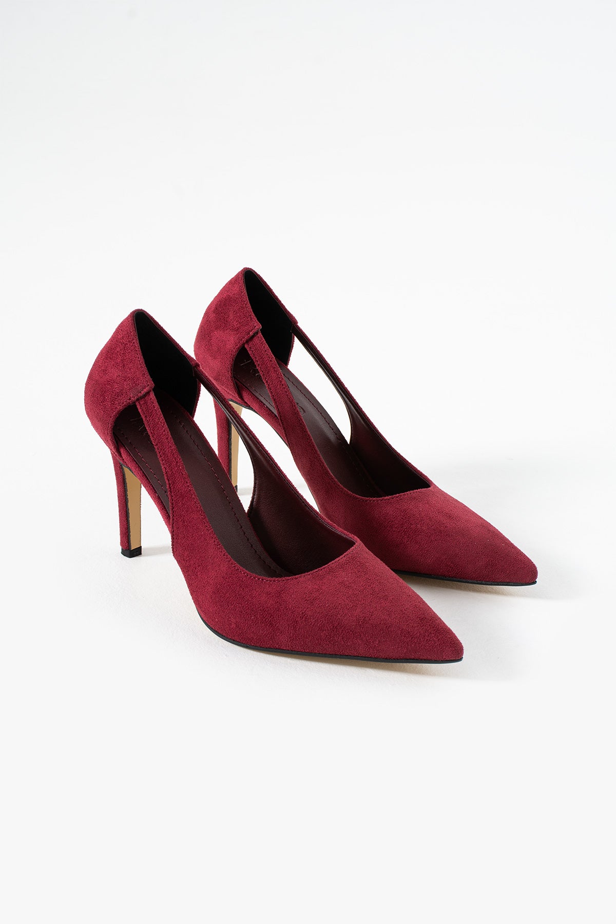 Women's Pointed Toe Calfskin Suede Heeled Shoes 9 cm Comfortable
