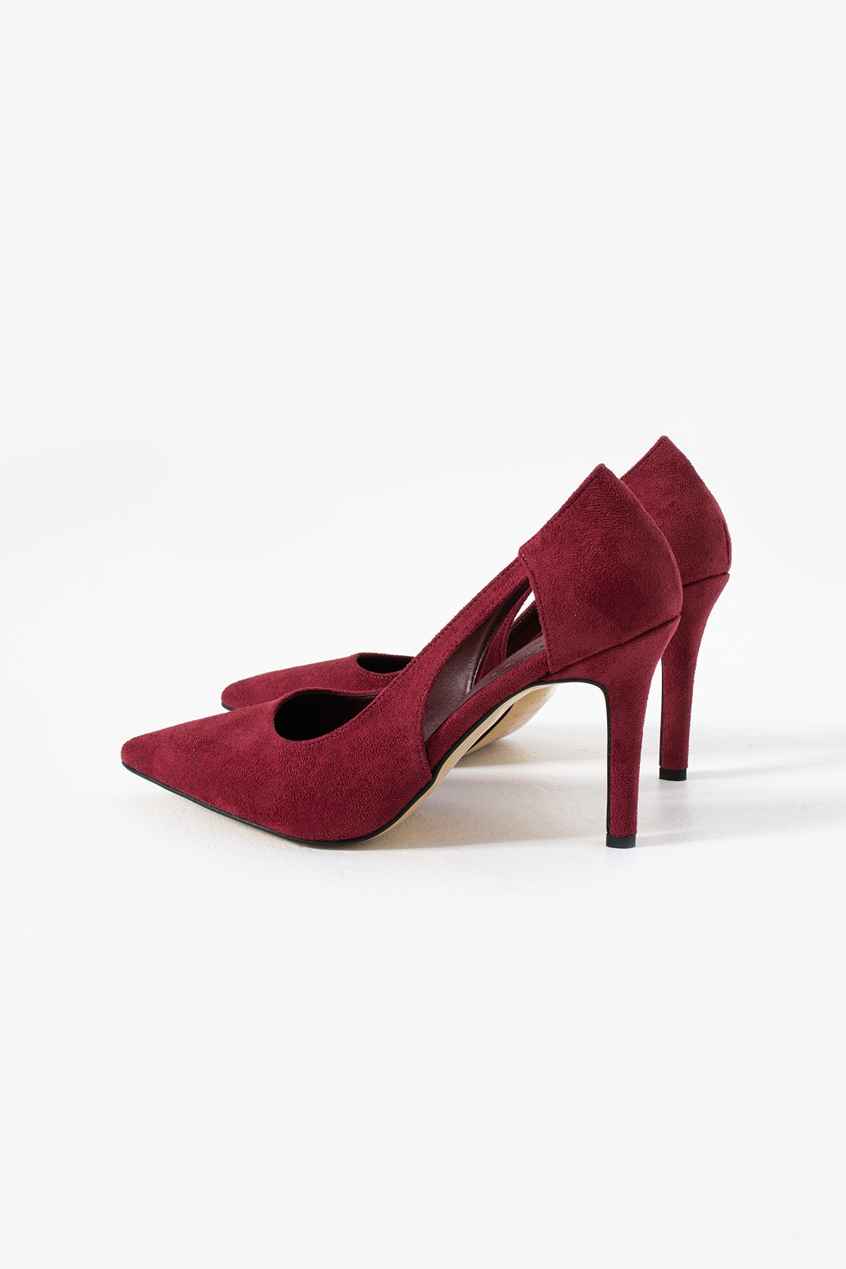 Women's Pointed Toe Calfskin Suede Heeled Shoes 9 cm Comfortable