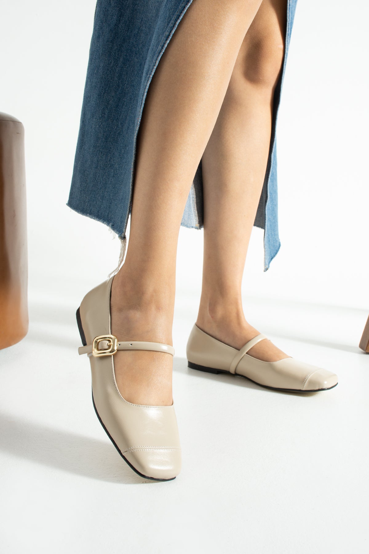 Buckled Mary Jane Ballerina Shoes Flat Sole Comfort