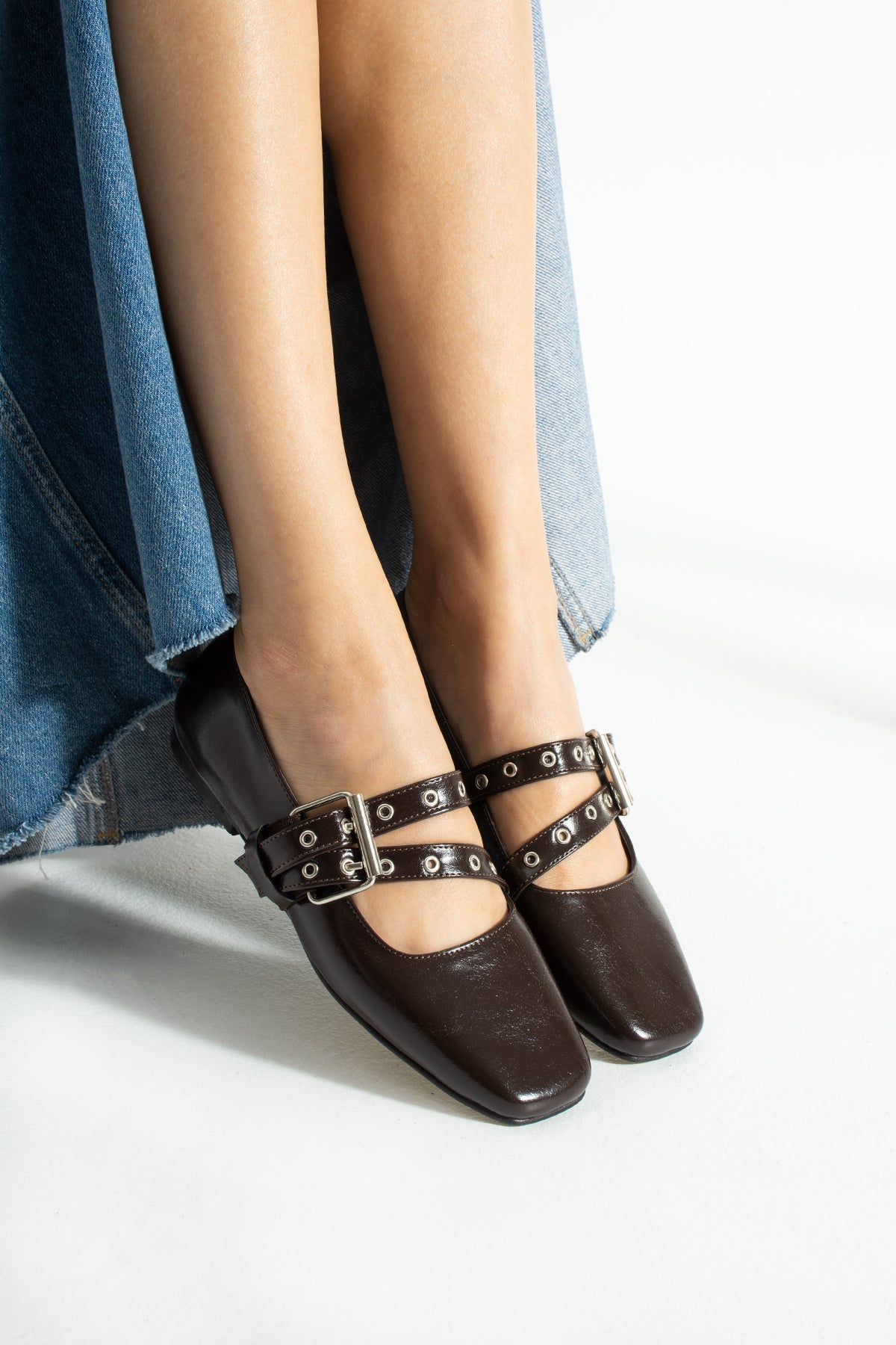 Double Buckled Punk Rock Mary Jane Flat Shoes
