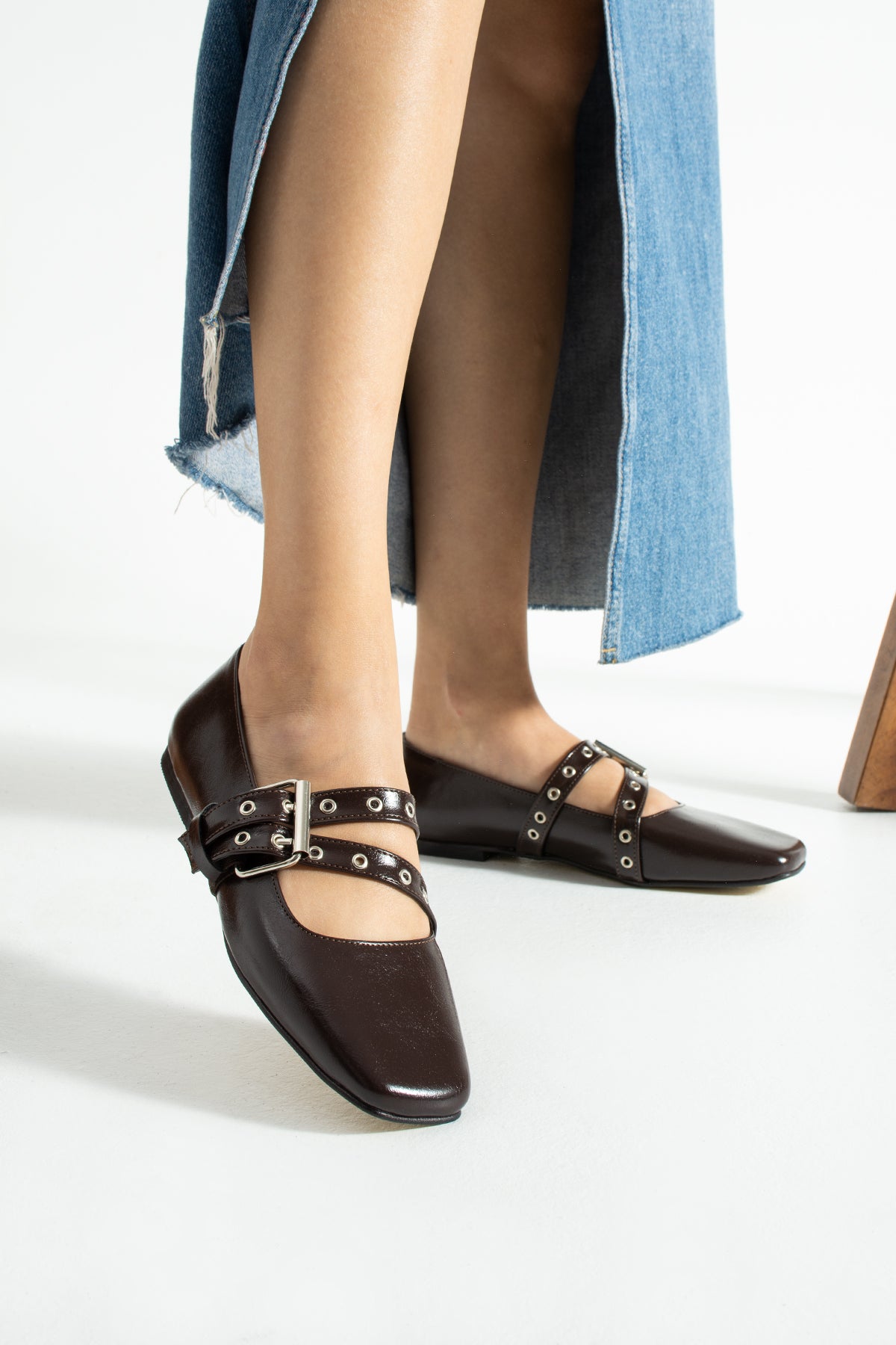 Double Buckled Punk Rock Mary Jane Flat Shoes