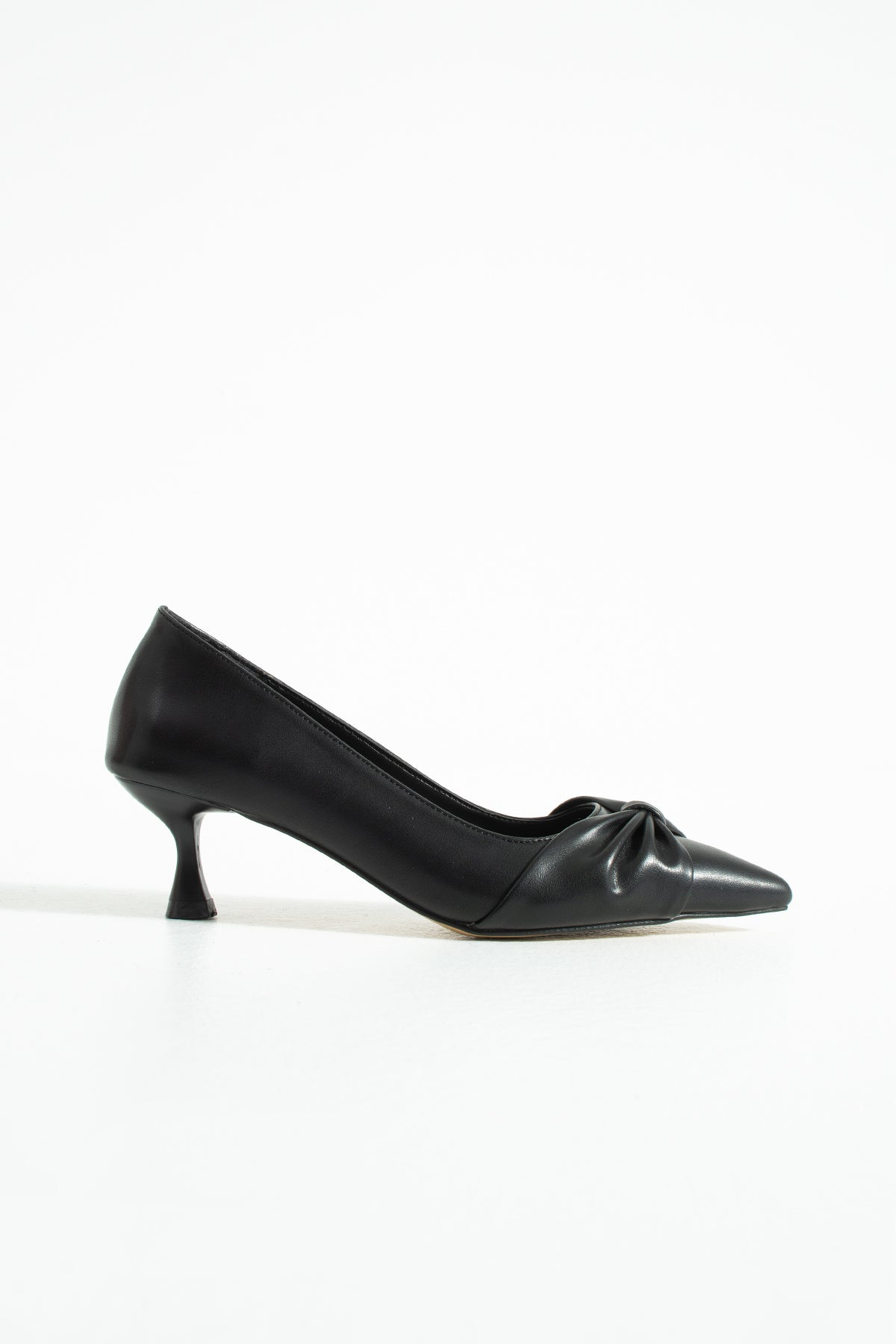 Bow Detailed Kitten Heeled Shoes 5 cm Comfortable