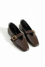 Aveiro Kare Burun Mary Jane Tokalı Babet