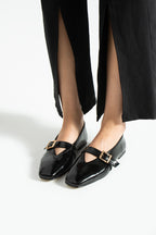 Aveiro Kare Burun Mary Jane Tokalı Babet