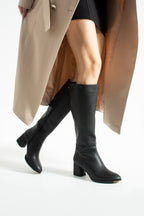 Kadın Uzun Çizme 6cm Topuk