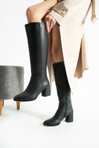 Kadın Uzun Çizme 6cm Topuk