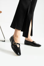 Aveiro Kare Burun Mary Jane Tokalı Babet