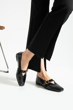 Aveiro Kare Burun Mary Jane Tokalı Babet