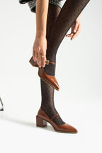 Buckled Block Heel Mary Jane Shoes 6 cm