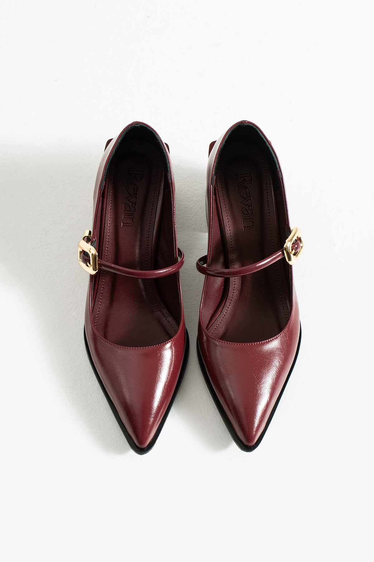 Buckled Block Heel Mary Jane Shoes 6 cm