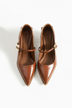 Buckled Block Heel Mary Jane Shoes 6 cm