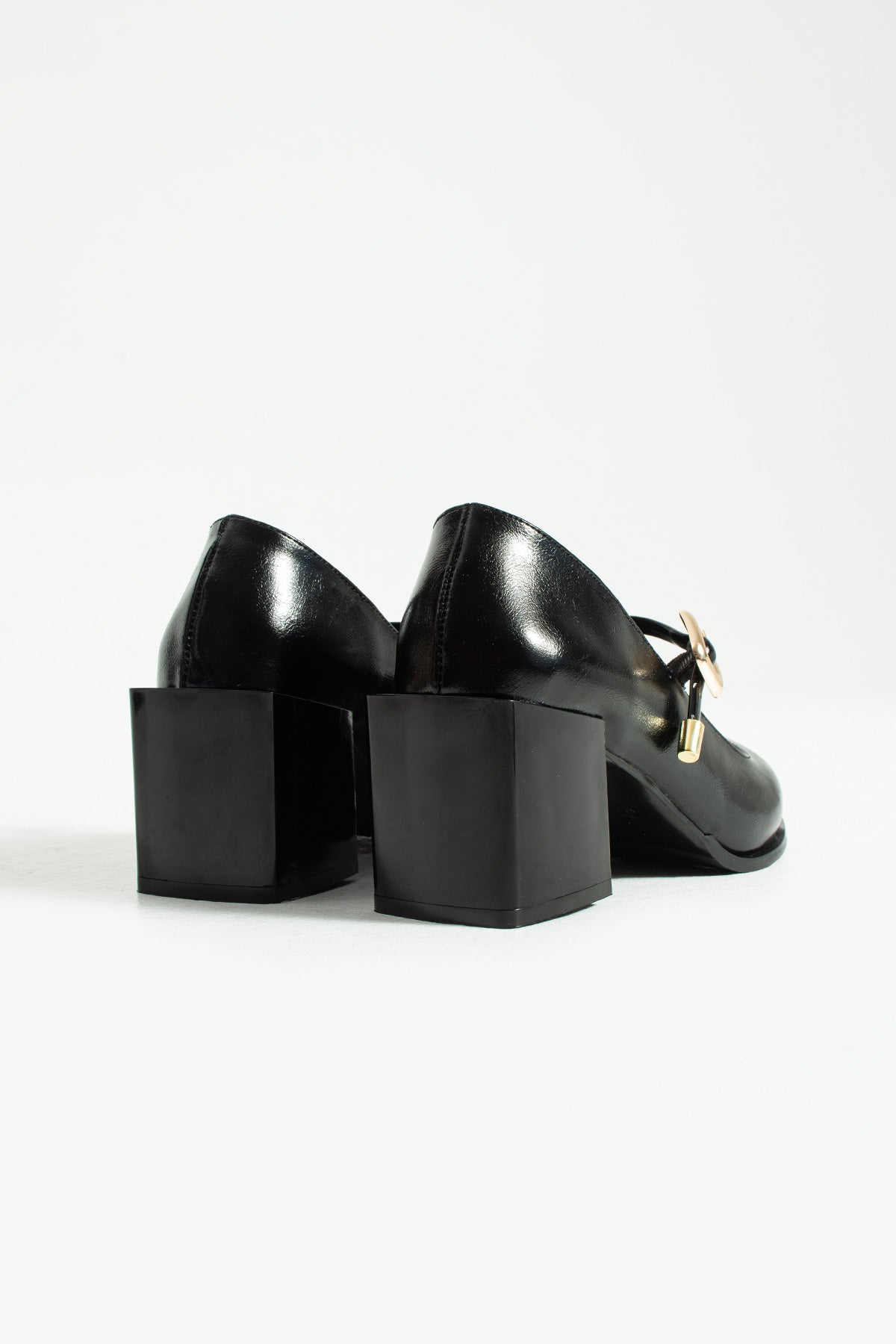Buckled Block Heel Mary Jane Shoes 6 cm