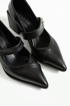 Sivri Burun Topuklu Ayakkabı 6cm - Mary Jane Tarzı