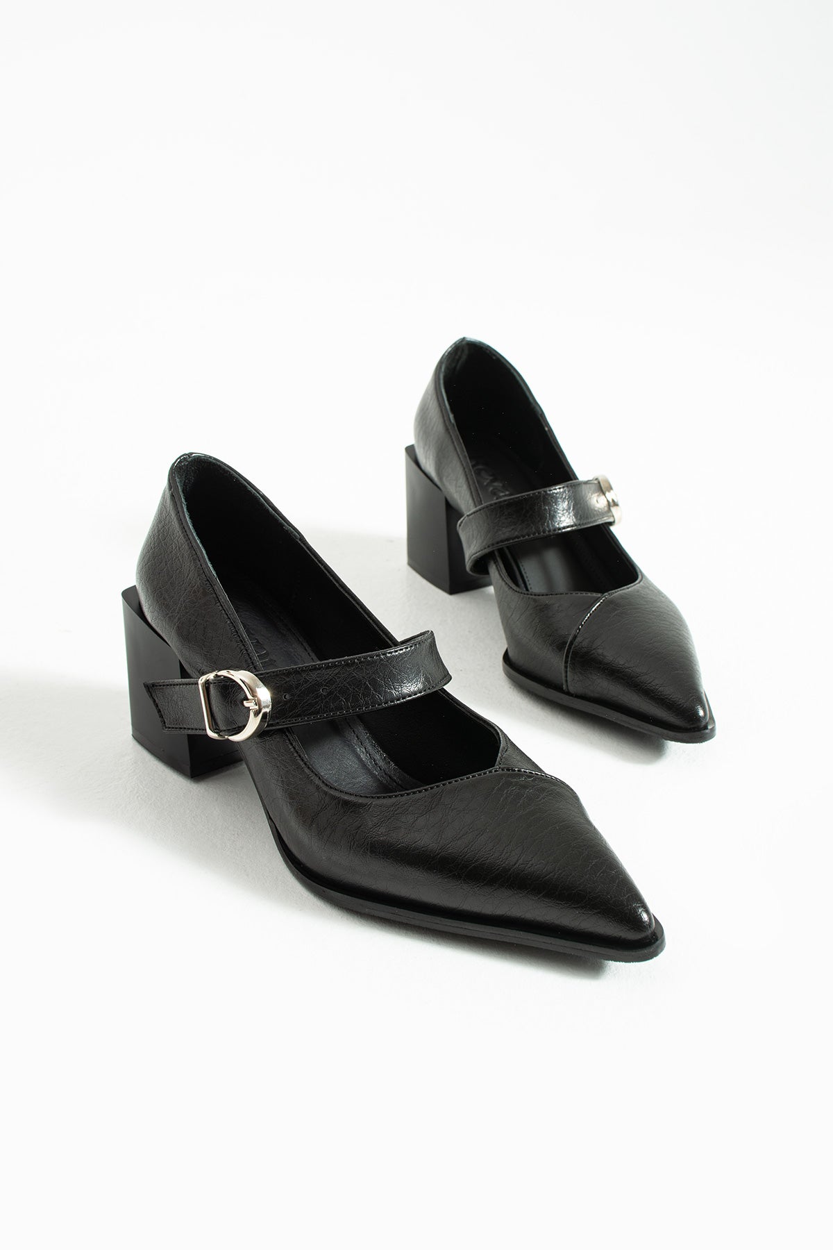 Sivri Burun Topuklu Ayakkabı 6cm - Mary Jane Tarzı