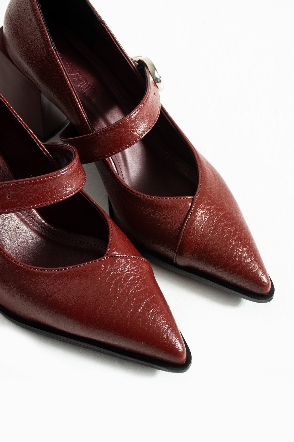 Sivri Burun Topuklu Ayakkabı 6cm - Mary Jane Tarzı