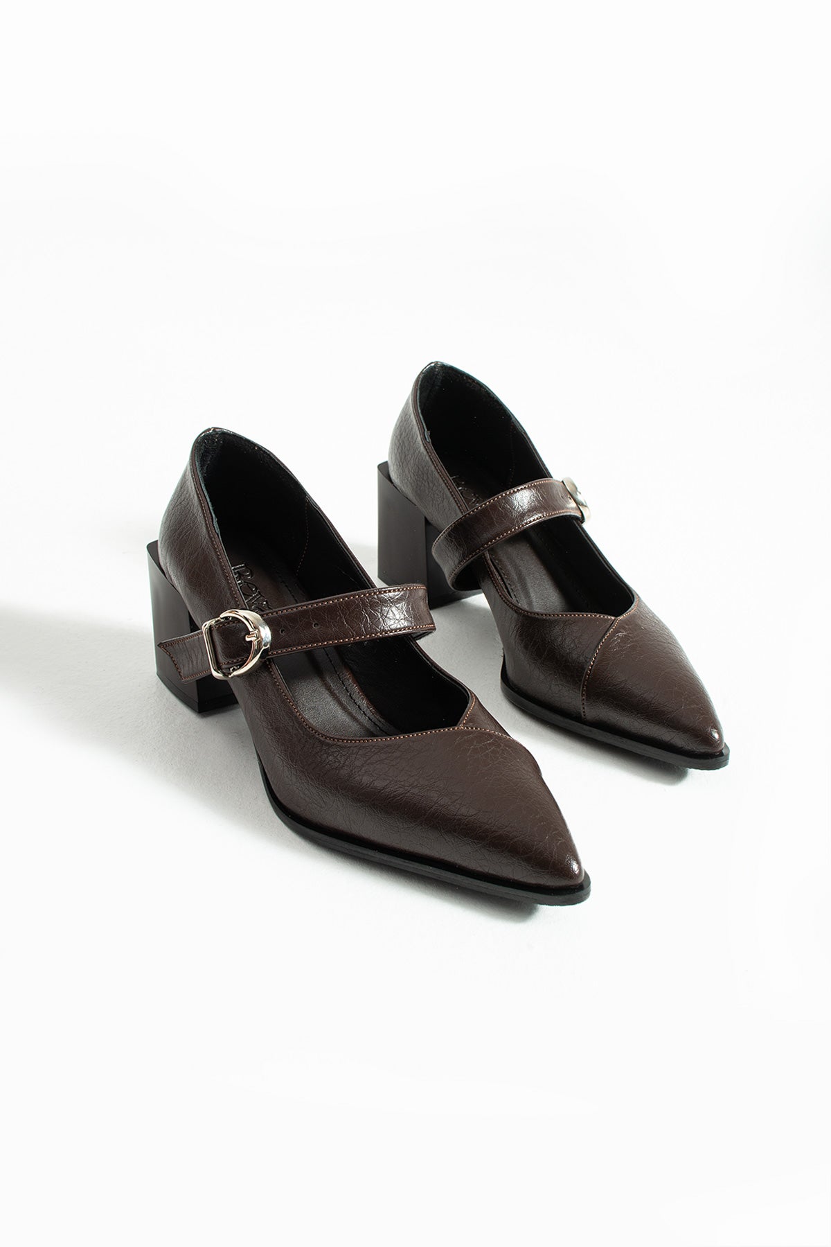 Sivri Burun Topuklu Ayakkabı 6cm - Mary Jane Tarzı