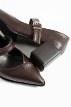 Sivri Burun Topuklu Ayakkabı 6cm - Mary Jane Tarzı