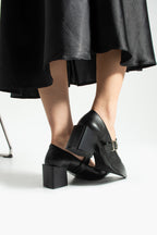 Sivri Burun Topuklu Ayakkabı 6cm - Mary Jane Tarzı