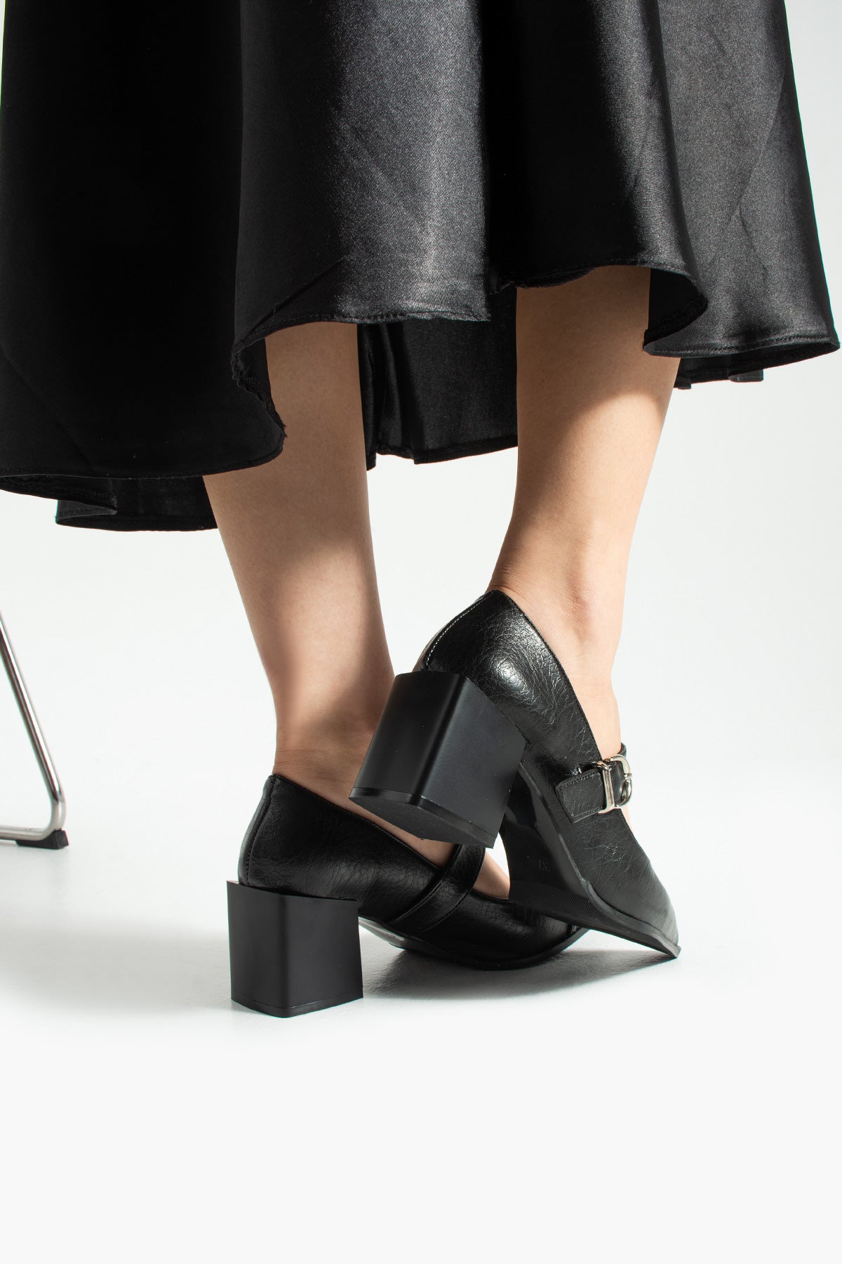 Sivri Burun Topuklu Ayakkabı 6cm - Mary Jane Tarzı