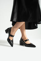 Sivri Burun Topuklu Ayakkabı 6cm - Mary Jane Tarzı