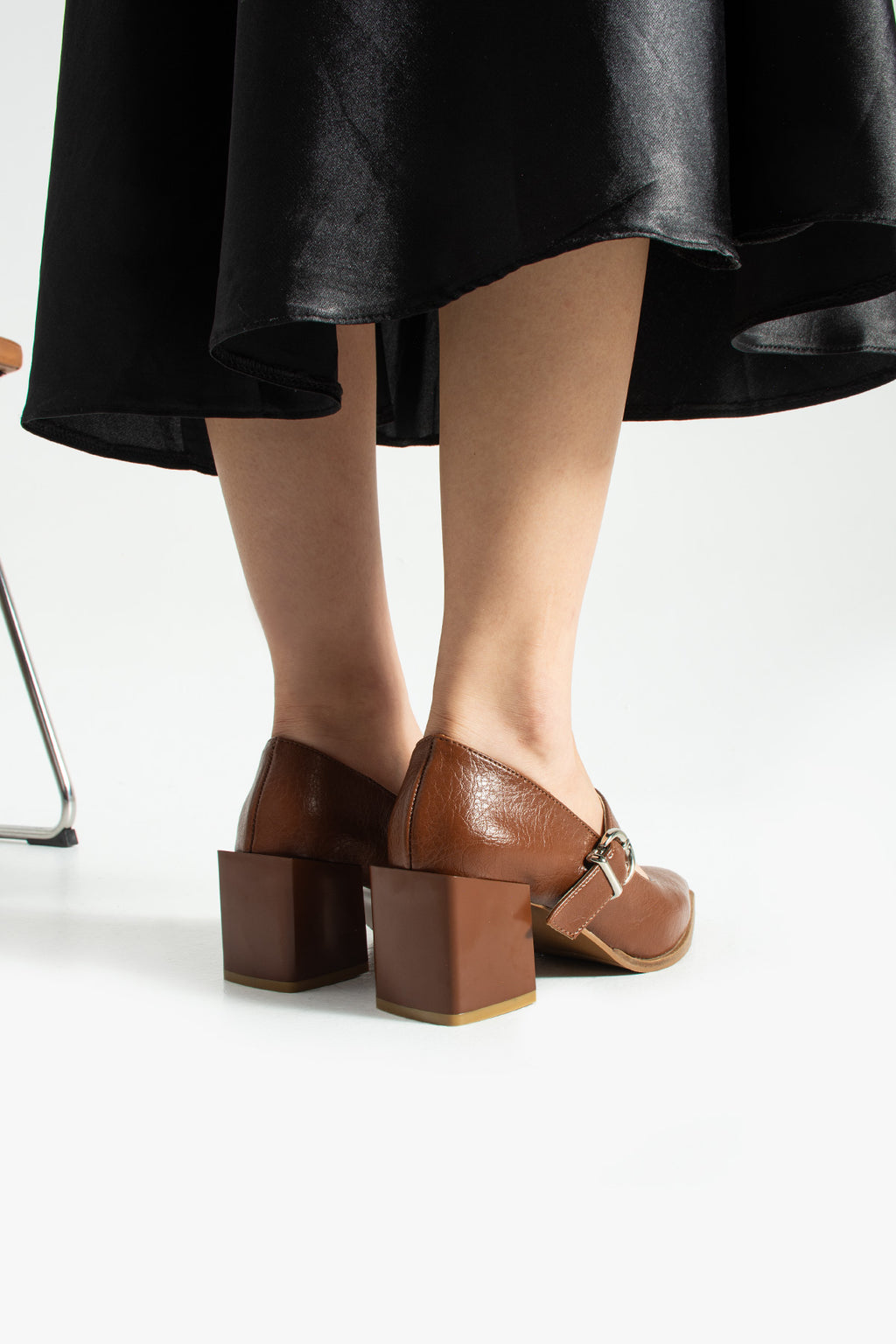 Sivri Burun Topuklu Ayakkabı 6cm - Mary Jane Tarzı