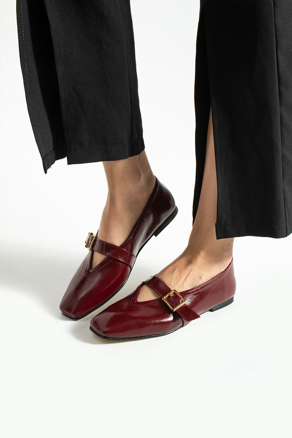 Aveiro Kare Burun Mary Jane Tokalı Babet