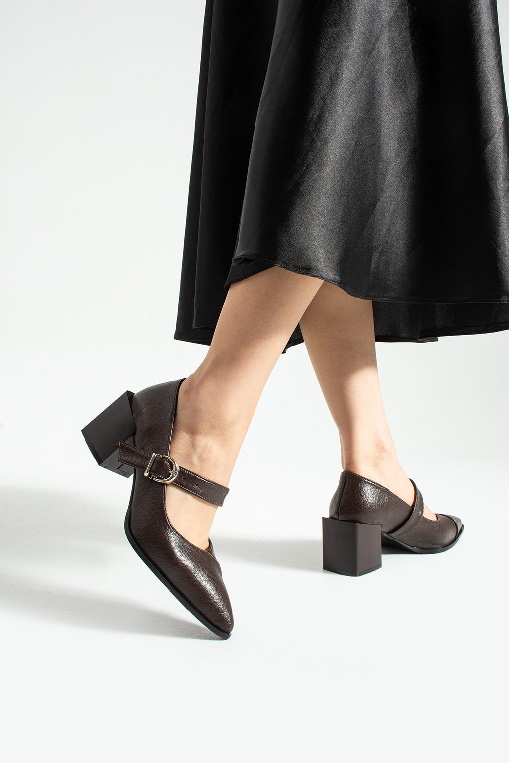 Sivri Burun Topuklu Ayakkabı 6cm - Mary Jane Tarzı