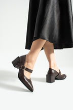 Sivri Burun Topuklu Ayakkabı 6cm - Mary Jane Tarzı