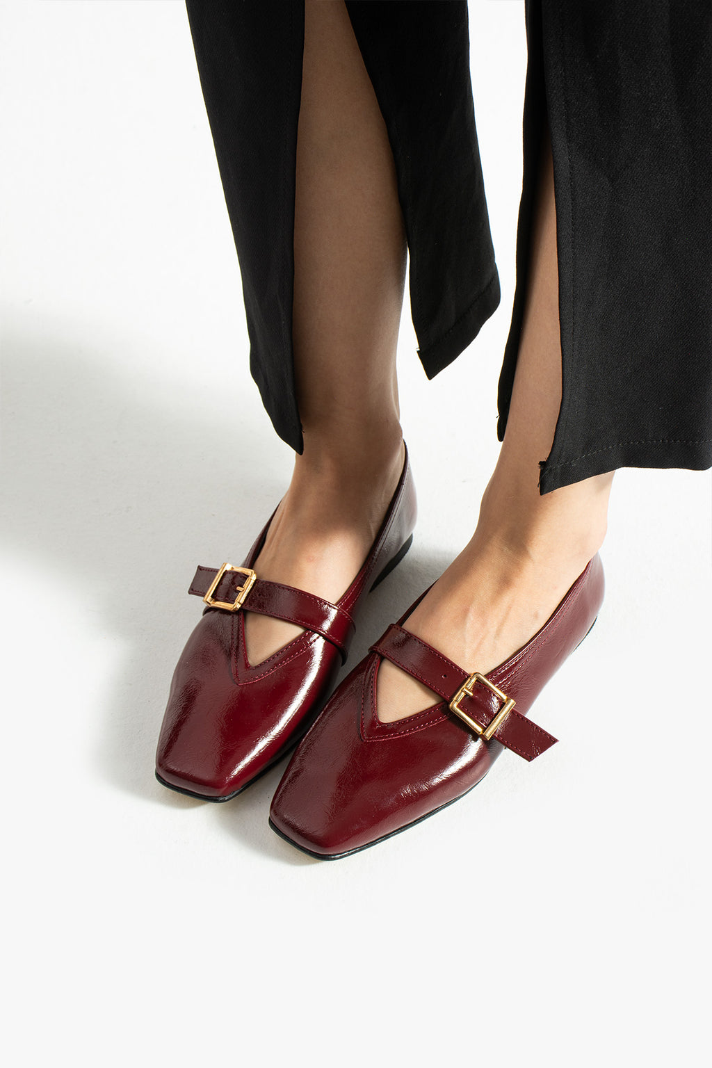 Aveiro Kare Burun Mary Jane Tokalı Babet