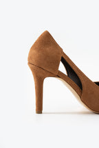 Kadın Sivri Burun Dana Süet Topuklu Ayakkabı 9 cm Konforlu
