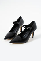 Bilekten Bağlamalı Mary Jane Topuklu Ayakkabı 10 cm