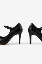 Bilekten Bağlamalı Mary Jane Topuklu Ayakkabı 10 cm