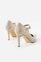 Bilekten Bağlamalı Mary Jane Topuklu Ayakkabı 10 cm