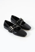 Double Buckled Punk Rock Mary Jane Ballerinas 1cm